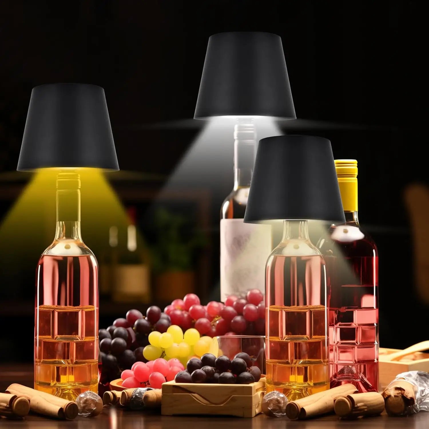 Lámpara de mesa inalámbrica con forma de botella