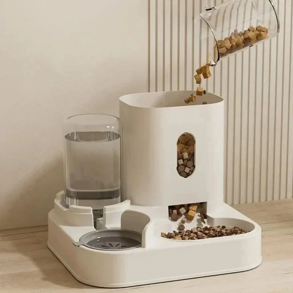 2-in-1 Cat Food with Water Dispenser