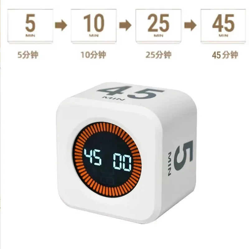 Productivity Cube Timer with Gravity Sensor & LED Display