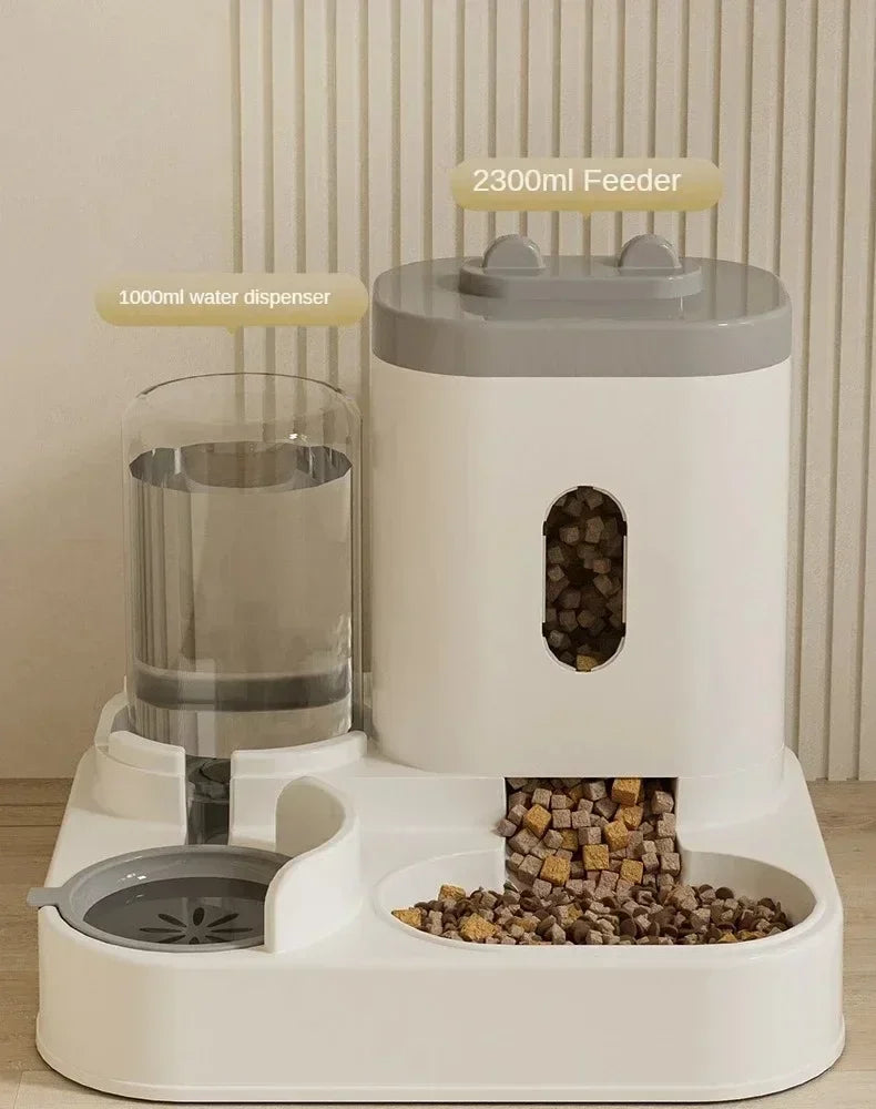 2-in-1 Cat Food with Water Dispenser
