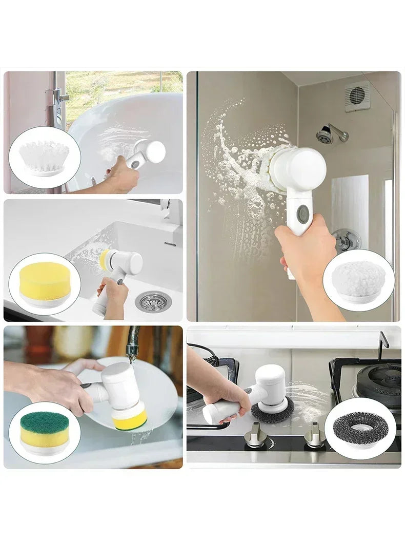 Cordless Electric Cleaning Spin Scrubber