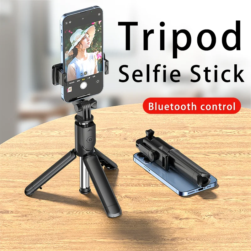 Mini trípode para selfies con disparador remoto