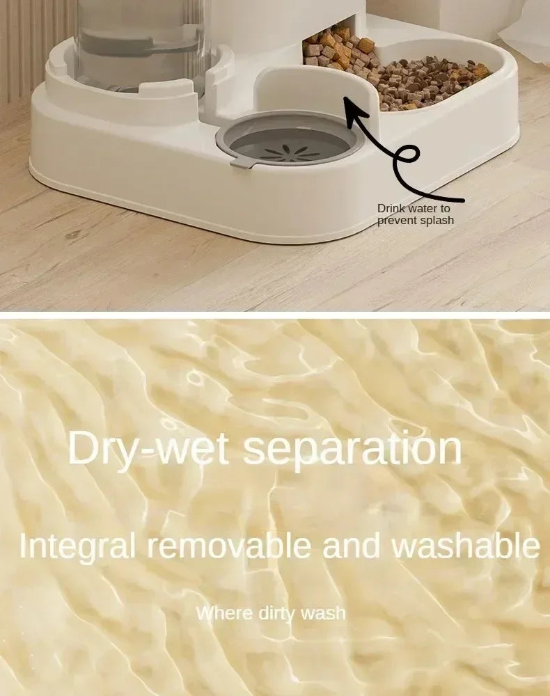 2-in-1 Cat Food with Water Dispenser
