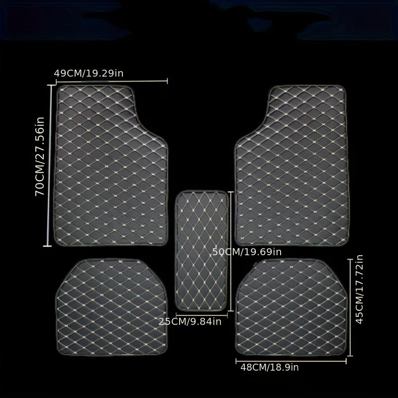 Alfombrillas de coche de cuero sintético impermeables