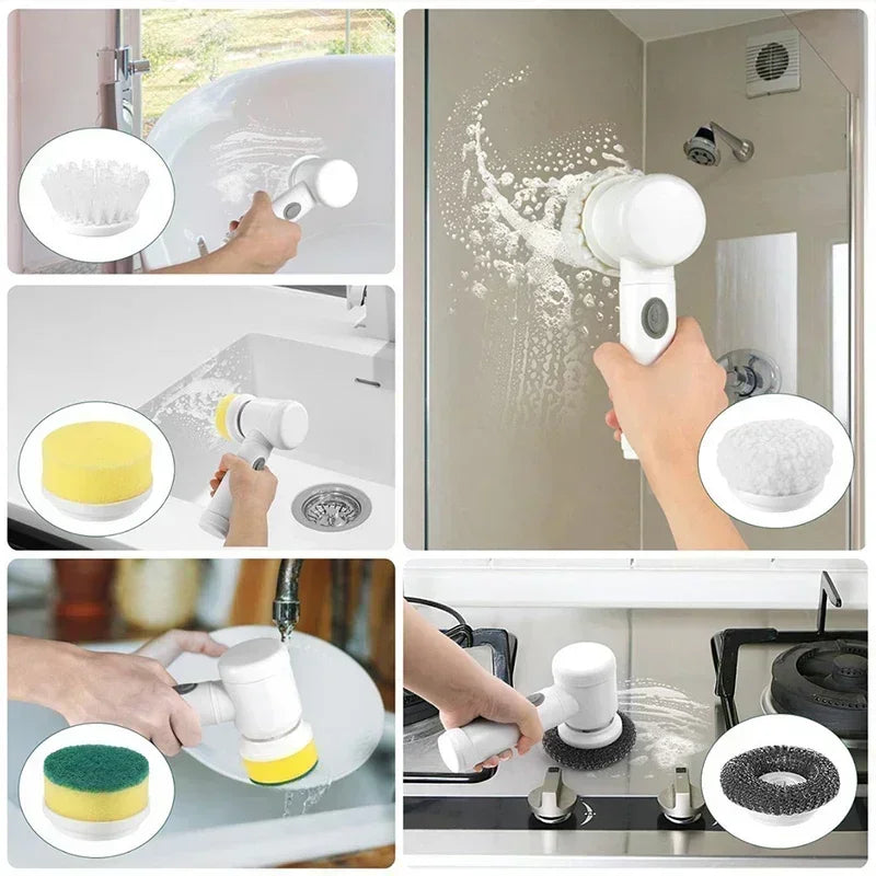 Cordless Electric Cleaning Spin Scrubber