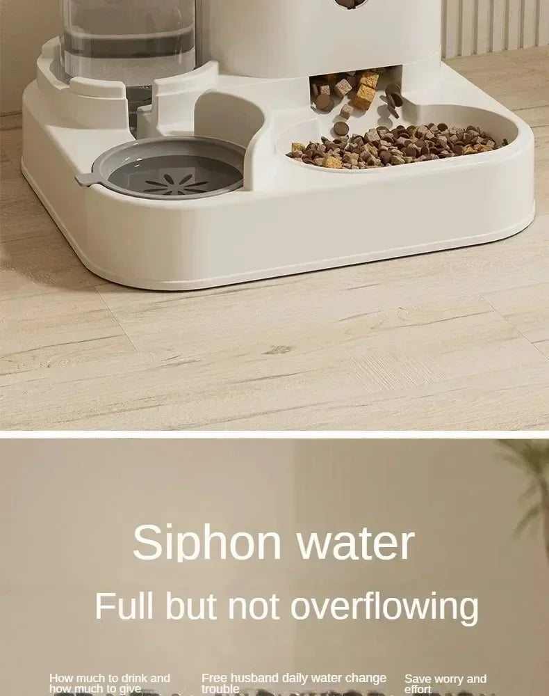 2-in-1 Cat Food with Water Dispenser