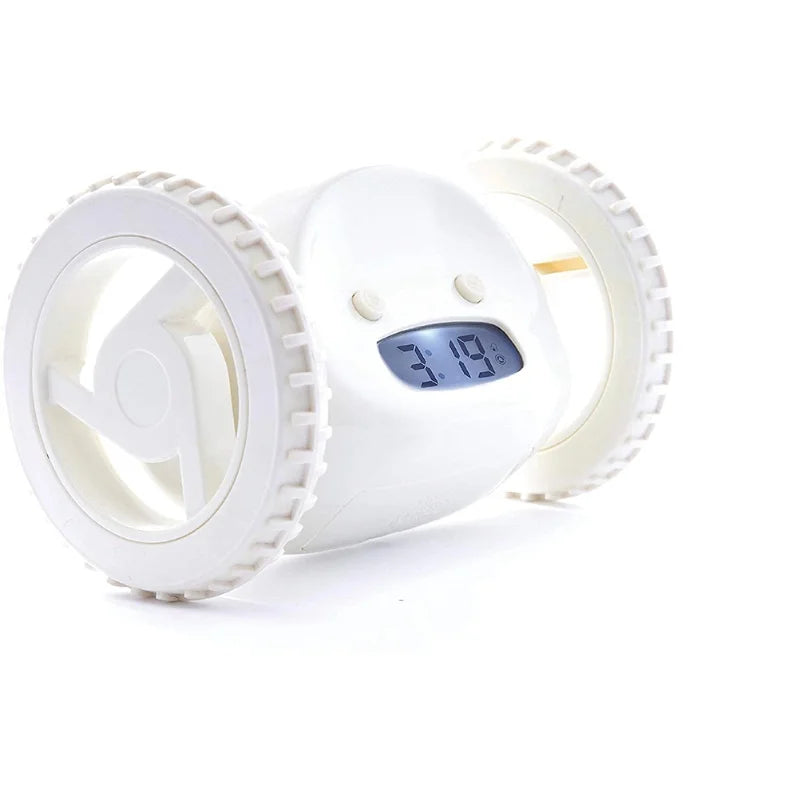 Robot Alarm Clock On Wheels – Perfect for Heavy Sleepers & Kids