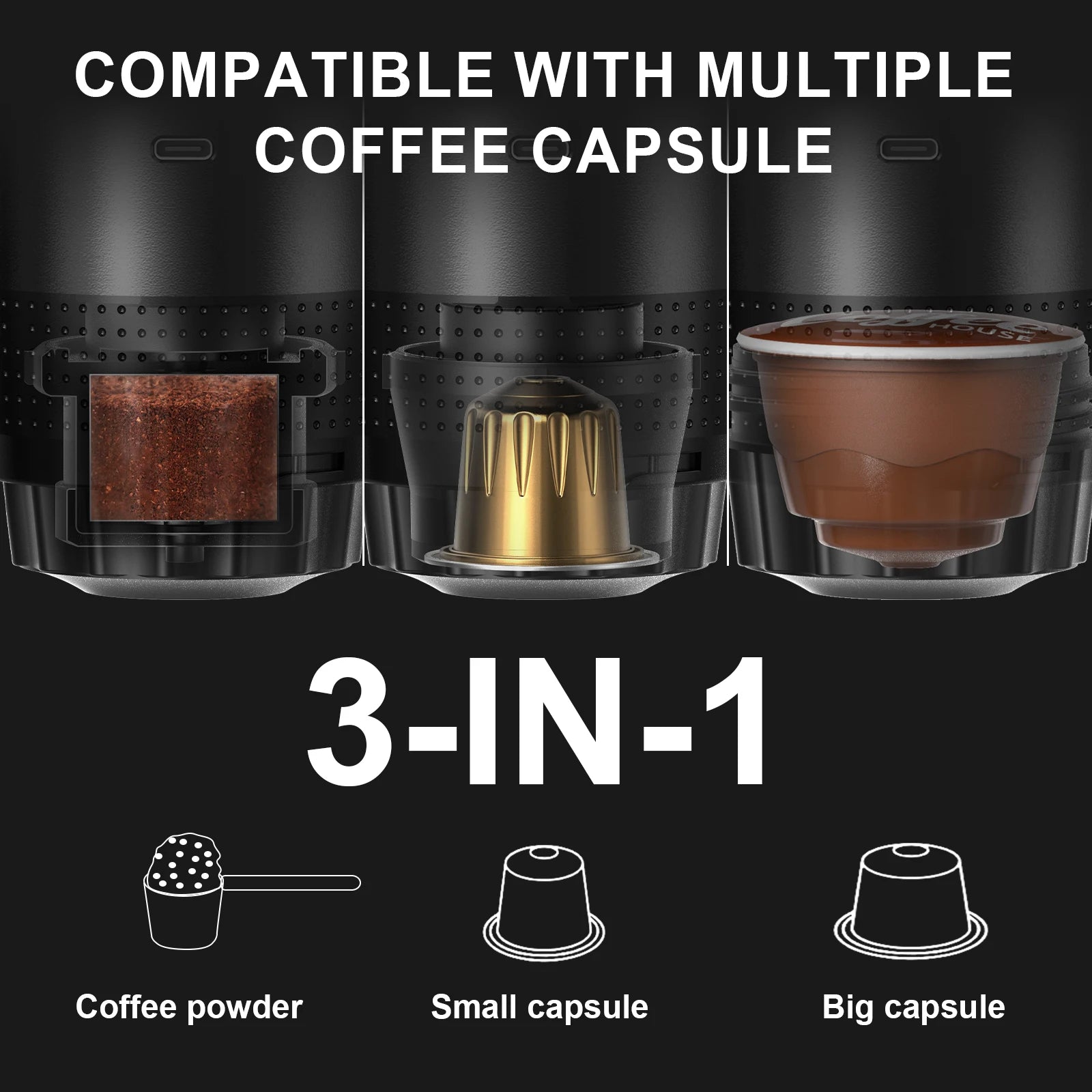 Cafetera de viaje 3 en 1