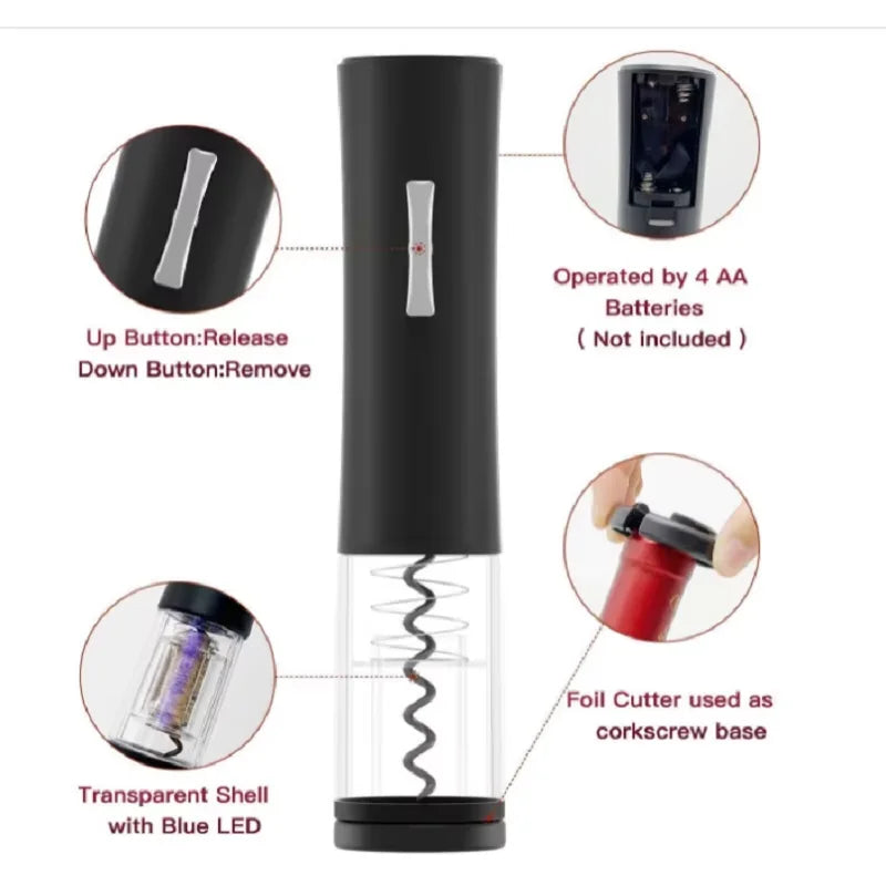 Smart Electric Wine Opener with Foil Cutter