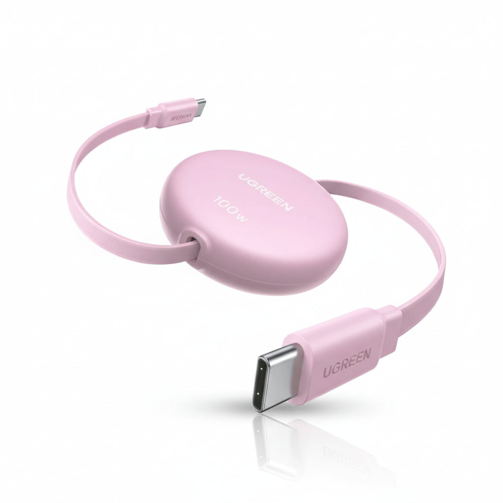 Cable USB-C retráctil de carga rápida