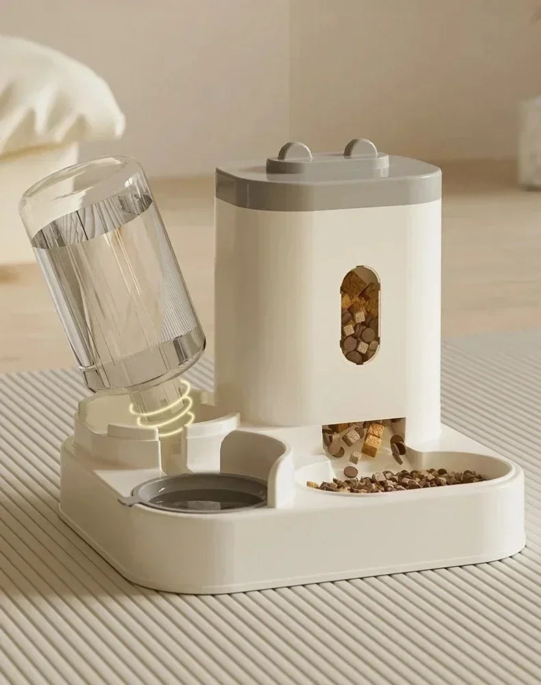 2-in-1 Cat Food with Water Dispenser