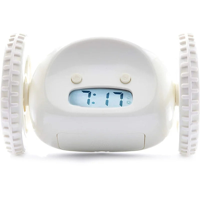 Robot Alarm Clock On Wheels – Perfect for Heavy Sleepers & Kids