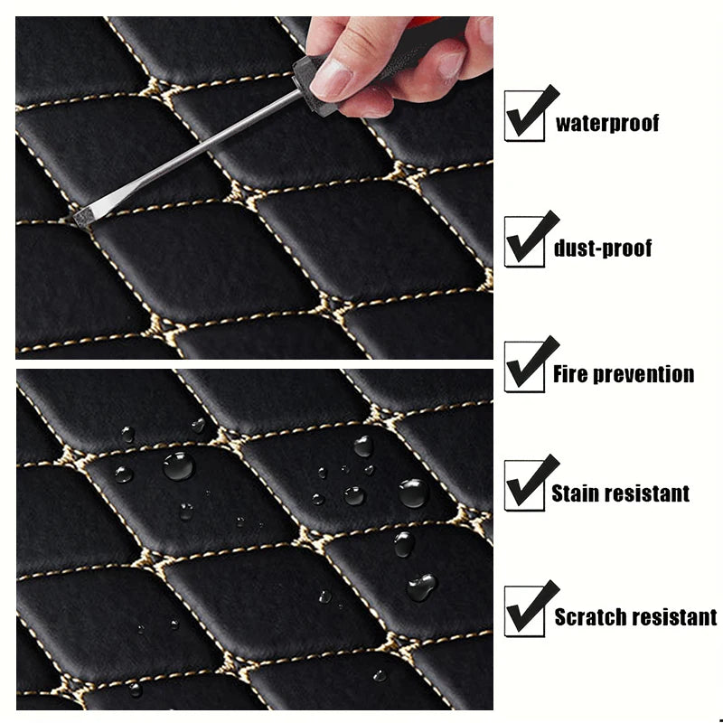 Alfombrillas de coche de cuero sintético impermeables