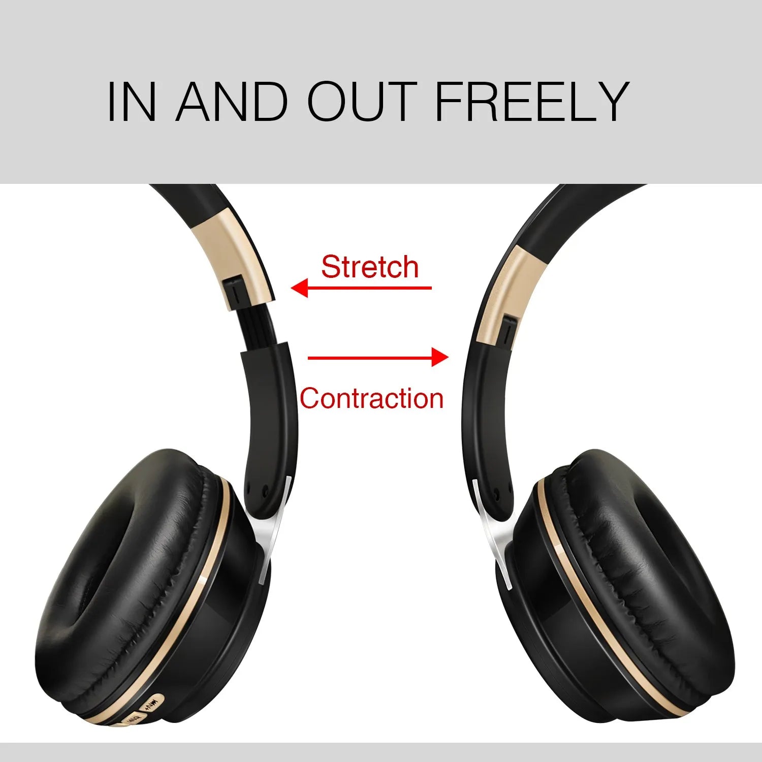 Auriculares inalámbricos Bluetooth con tarjeta SD y micrófono.