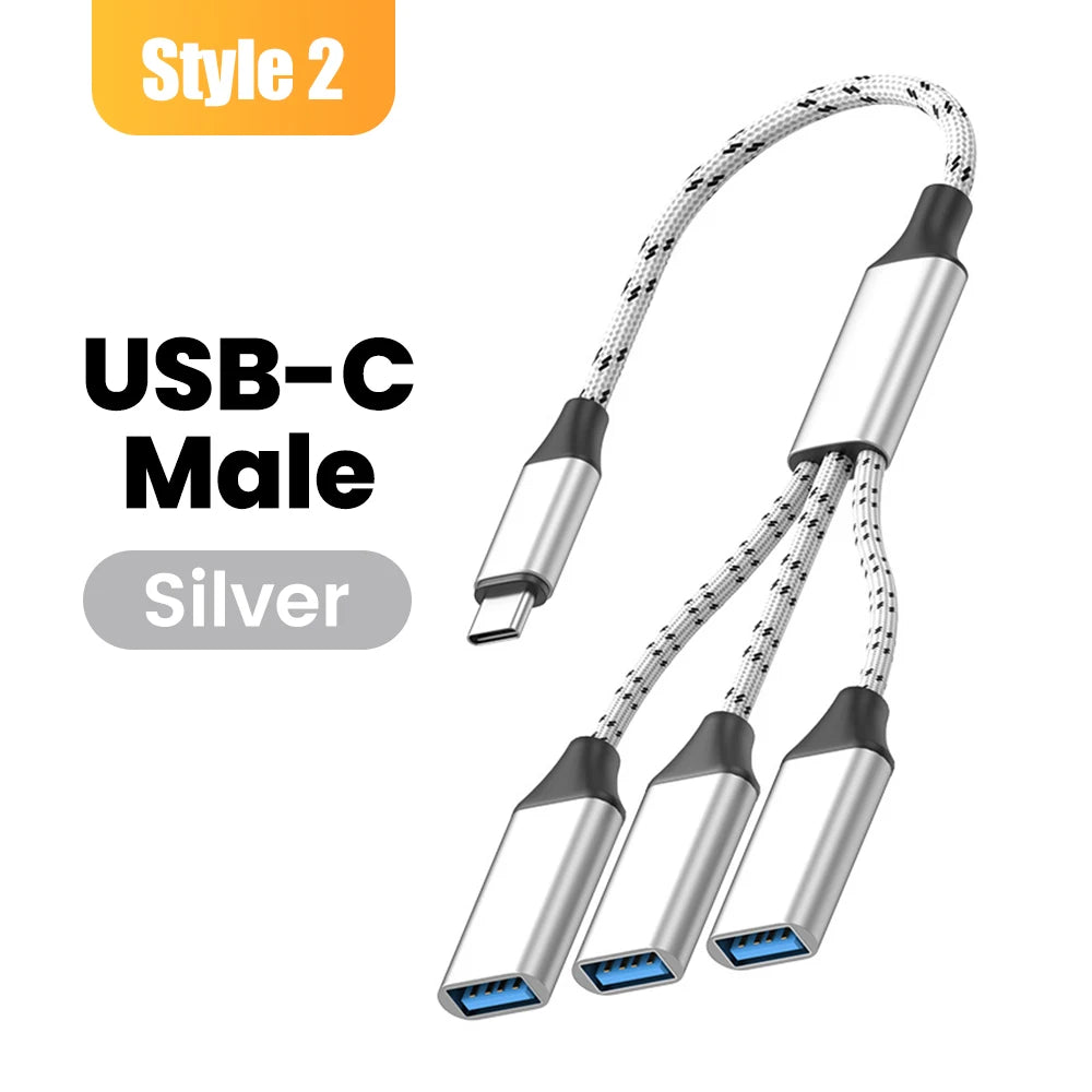 3-in-1 USB Type-C Hub Adapter