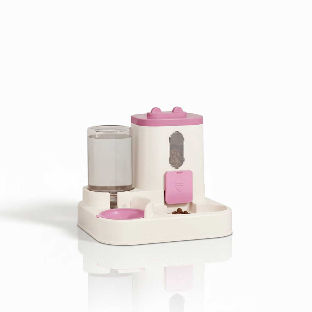 2-in-1 Cat Food with Water Dispenser