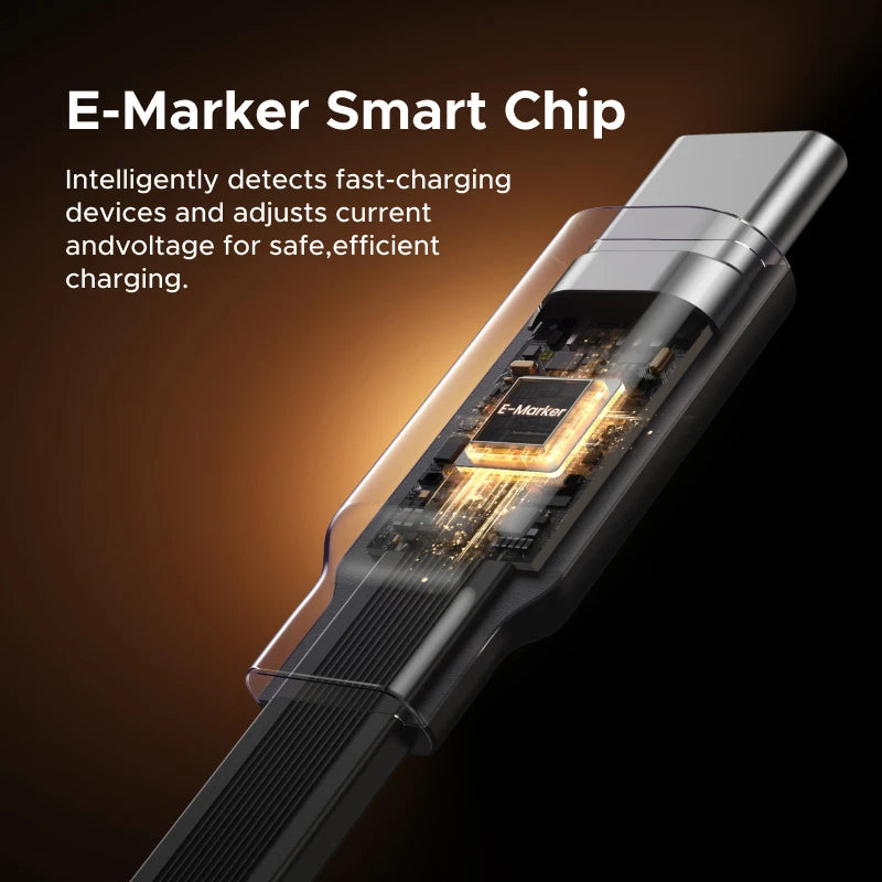 Cable USB-C retráctil de carga rápida