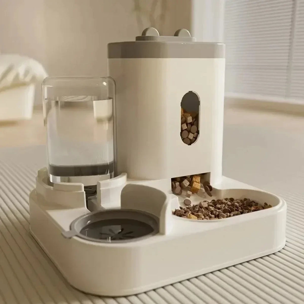 2-in-1 Cat Food with Water Dispenser