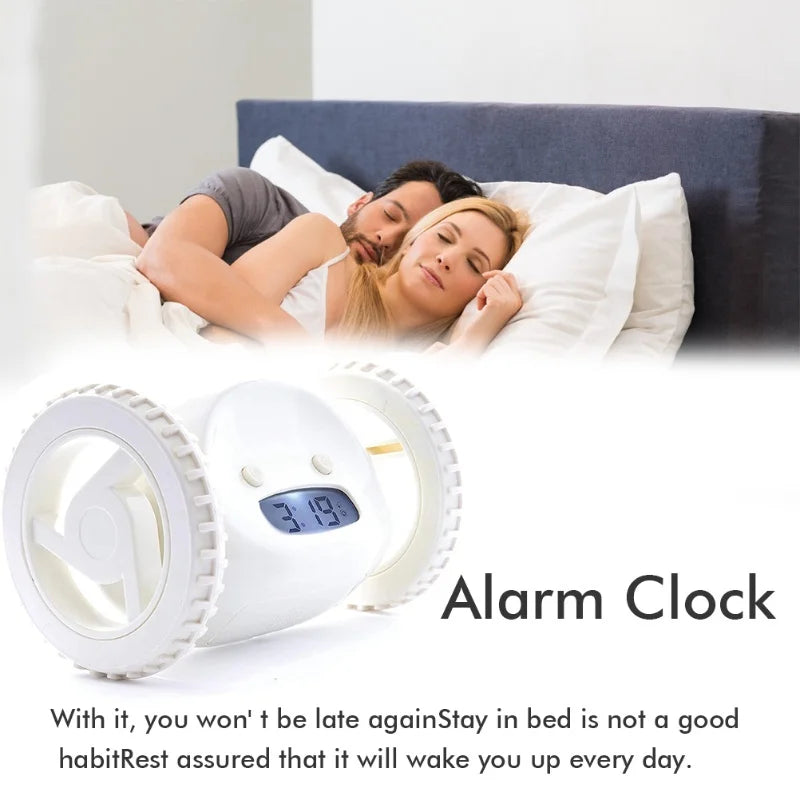 Robot Alarm Clock On Wheels – Perfect for Heavy Sleepers & Kids