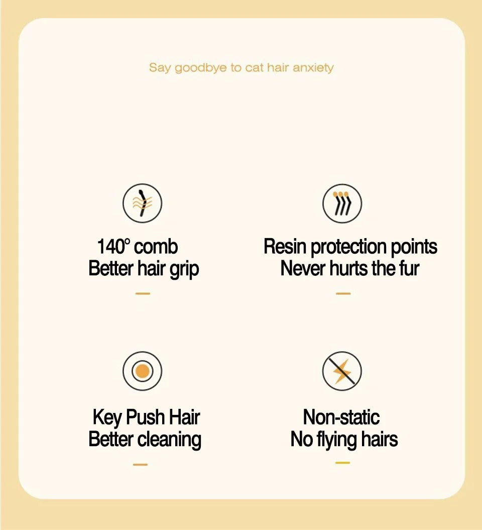 Pet Comb One-Key Hair Removal