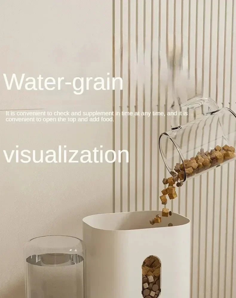 2-in-1 Cat Food with Water Dispenser