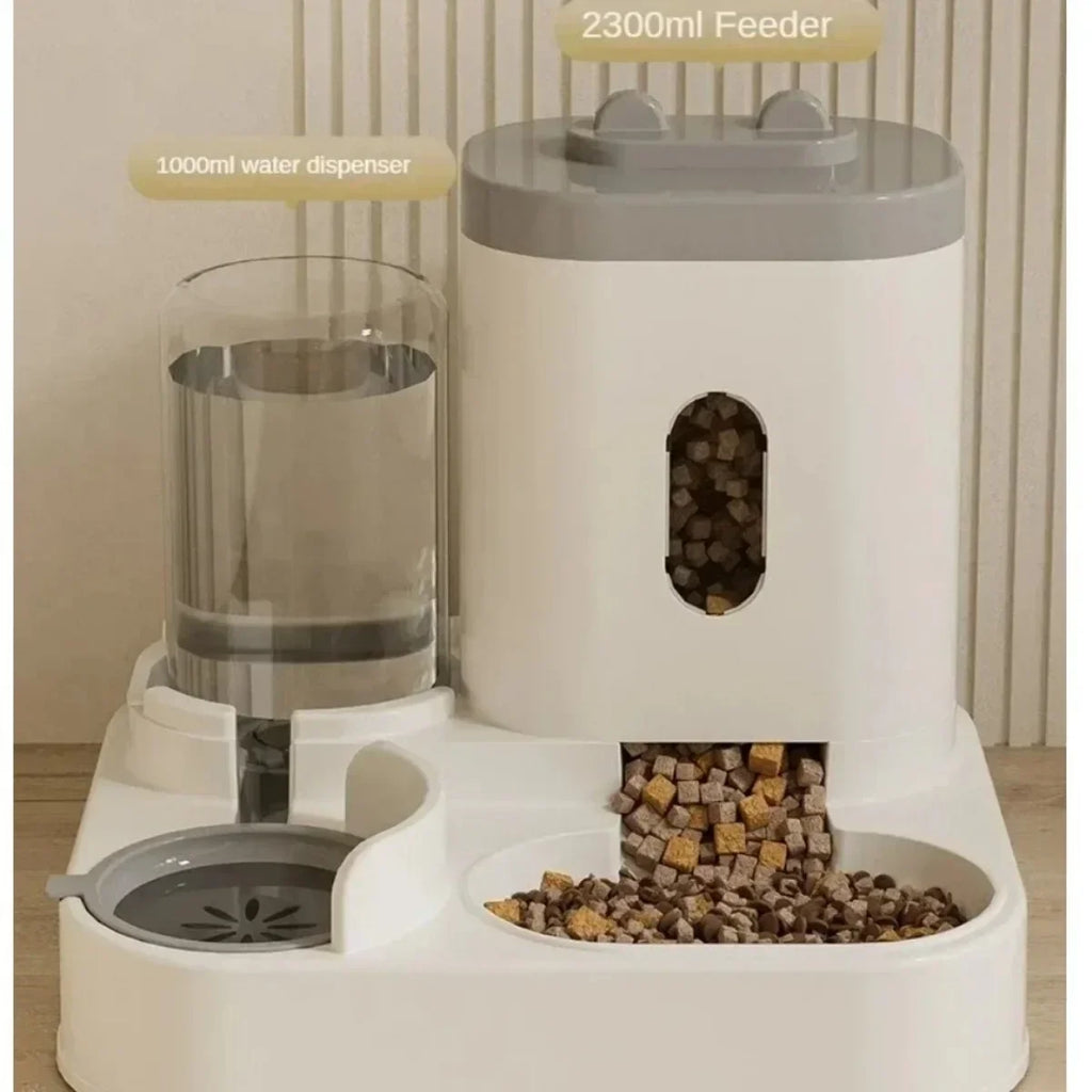 2-in-1 Cat Food with Water Dispenser