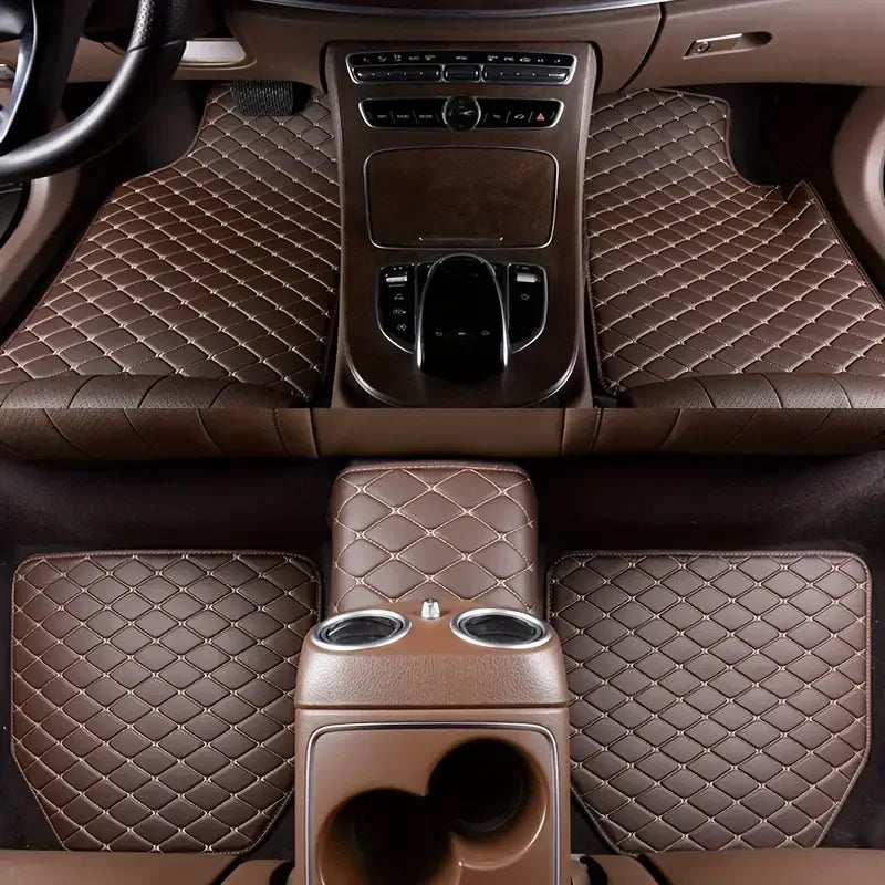 Alfombrillas de coche de cuero sintético impermeables