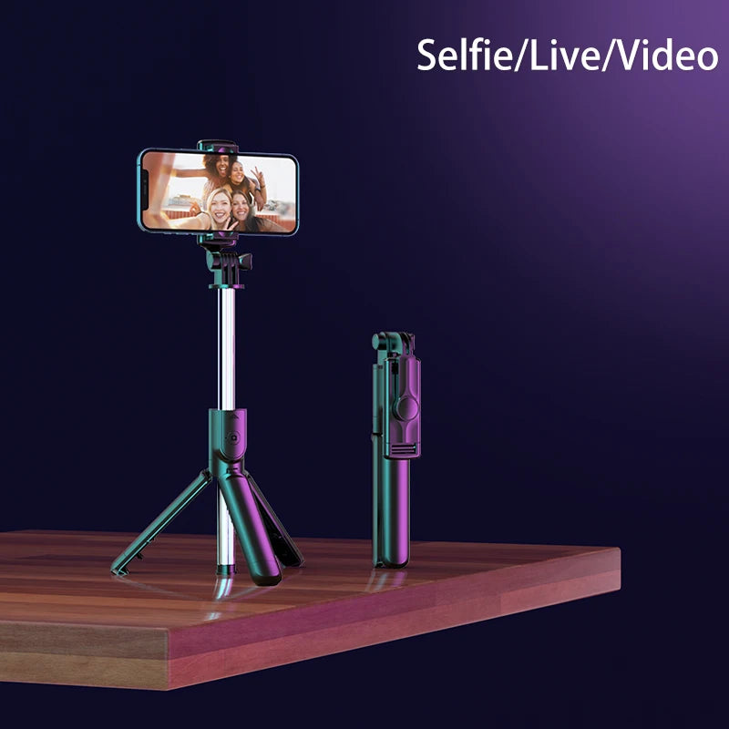 Mini trípode para selfies con disparador remoto