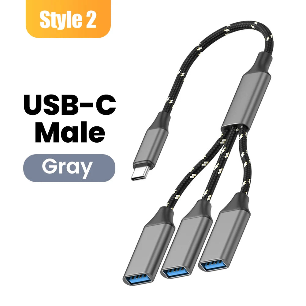 3-in-1 USB Type-C Hub Adapter